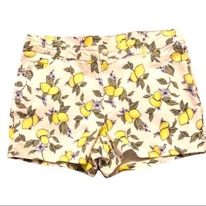 LEMONSGoods For Life Lemons White & Yellow Denim Shorts SONOMA Womens 24W